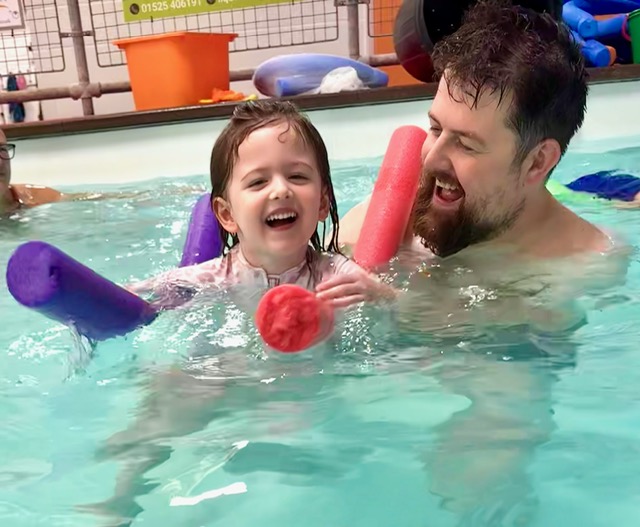Baby swimming